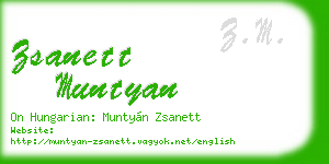 zsanett muntyan business card