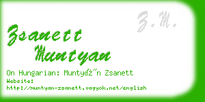 zsanett muntyan business card